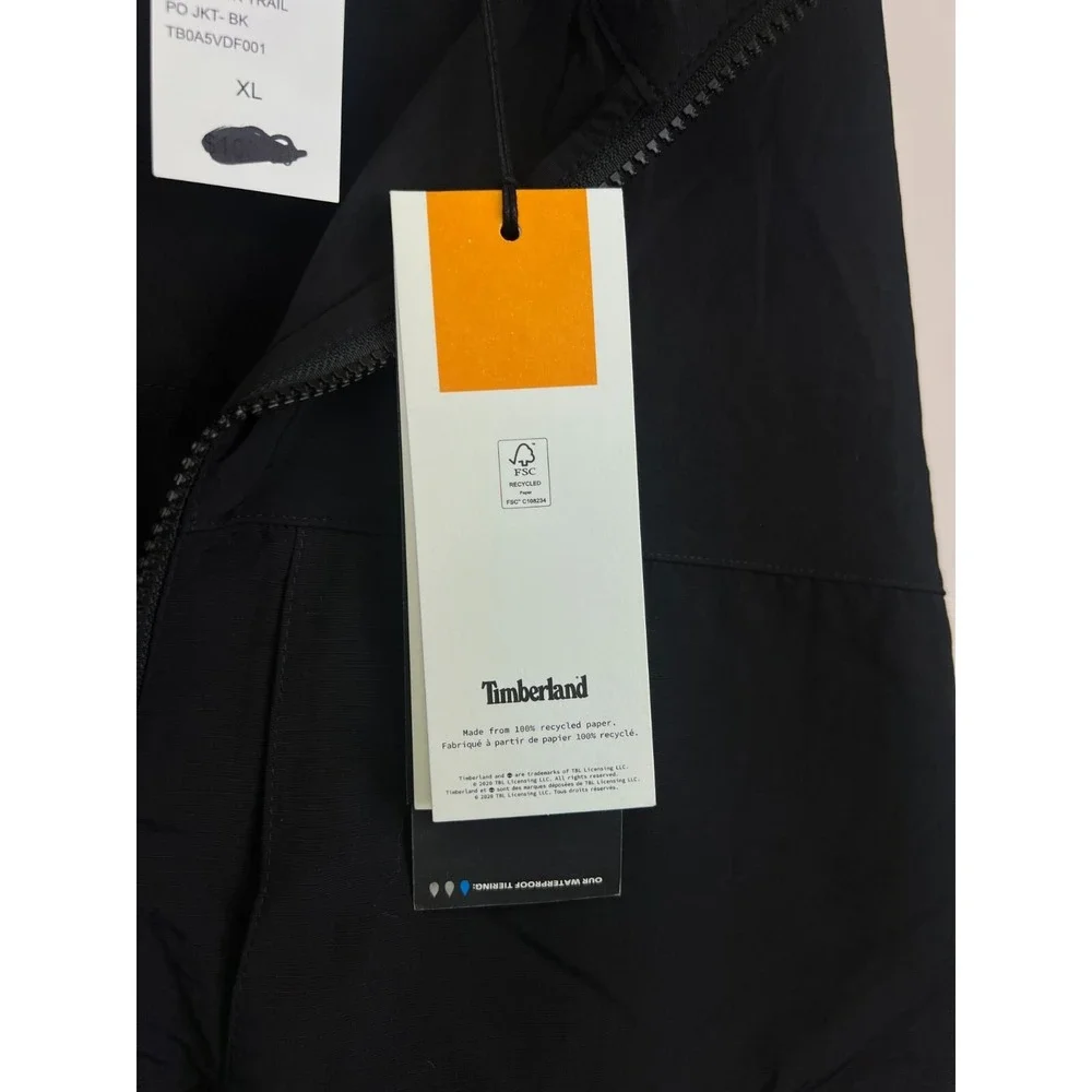 Timberland Mens Benton Trail Quarter Zip Pullover Jacket Black XL TB0A5VDF001